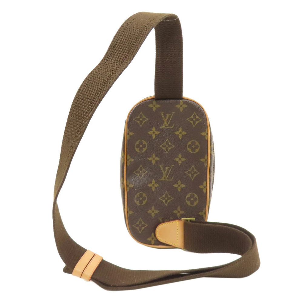 Louis Vuitton Bum Pochette Body Gange Canvas Monogram Crossbody Bag Belt Brown